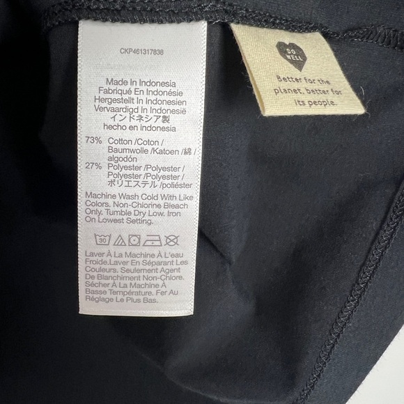 Madewell Shoulder Tee In Black Boxy Drapey Minimalist Versatile Relaxed Top XS - Picture 11 of 11